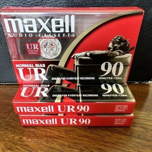 3 Pack Maxell UR90 90 Minutes Blank Audio Media Recording Cassette‎ Tapes - NEW